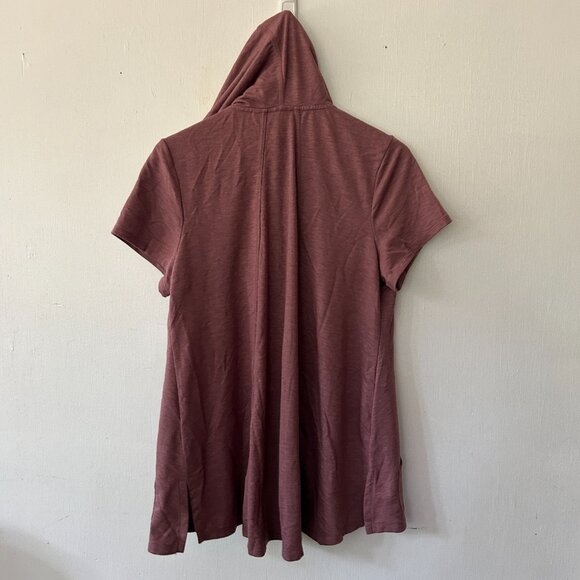 Logo Lounge Lori Goldstein Tunic Top Womens Large Purple Zip Up Pockets Hooded - Picture 7 of 7